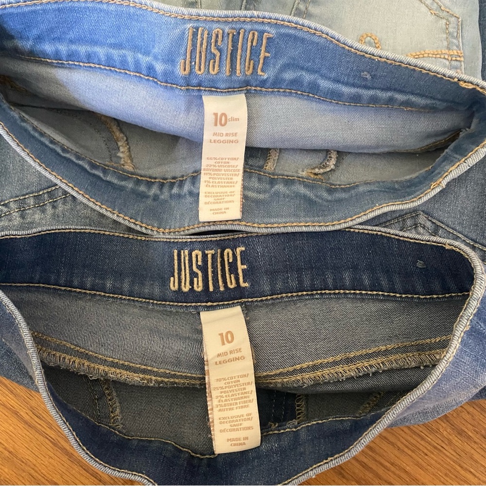 Justice Light and Dark Blue Denim Jeans Set - Picture 7 of 7